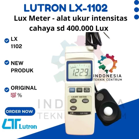 Lutron LX-1102 Lux Meter alat ukur intensitas cahaya hingga 400.000 Lux