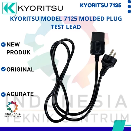 Kyoritsu Model 7125 Molded Plug Test Lead kabel pengujian listrik 1,5 meter dengan konektor European SHUKO Kyoritsu Model 7125 Molded Plug Test Lead kabel pengujian listrik 1,5 meter dengan konektor European SHUKO