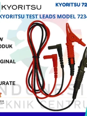 Kyoritsu Test Leads Model 7234 kabel uji multimeter dengan alligator clip panjang 1080 mm dan plug 4 mm