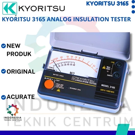 Kyoritsu 3165 Analog Insulation Tester 500V 1000MΩ alat ukur tahanan isolasi listrik analog