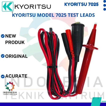 Kyoritsu Model 7025 Test Leads kabel pengujian original panjang 1,5 meter dengan konektor plug 4 mm